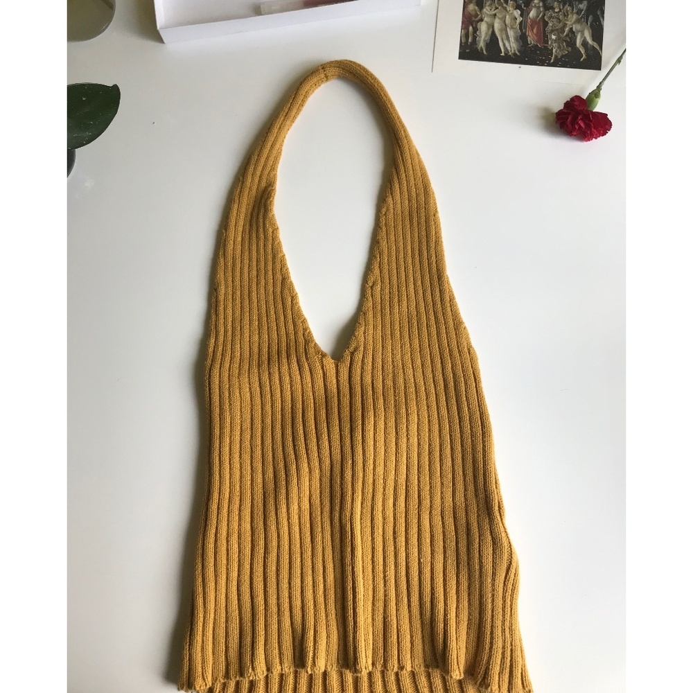 Cute Yellow Halter Top